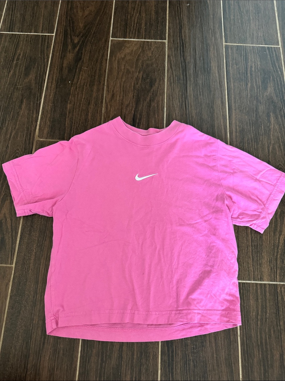 Nike Juniors small, Hot Pink Short Sleeve Tee with White Swoosh